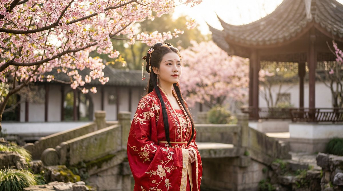 网红主播古风汉服视频